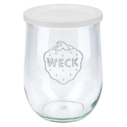 1062ml WECK Tulip Jar with WHITE storage lid - Ball Mason Australia