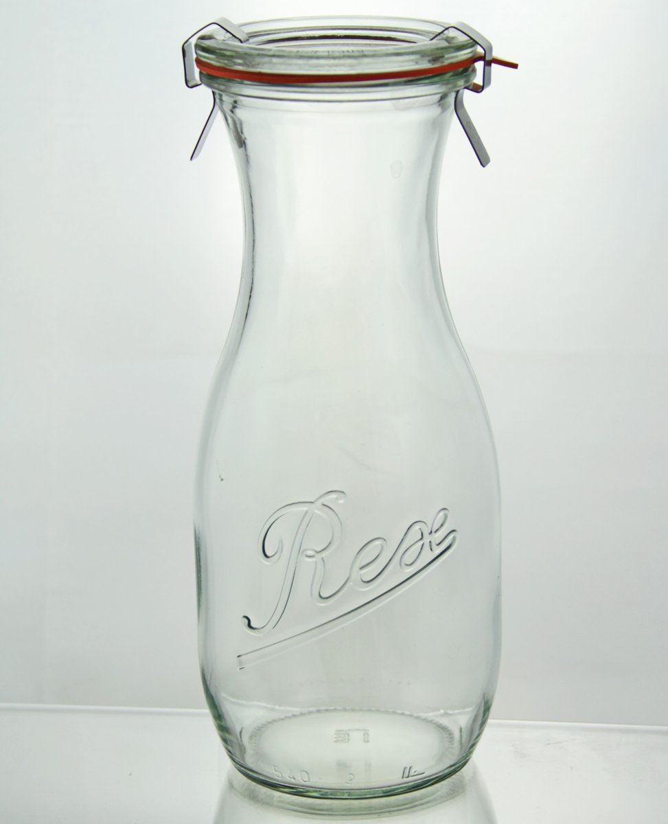 Weck Rex 250ml Juice Jar with Seal, Lid, and Clips (Single)