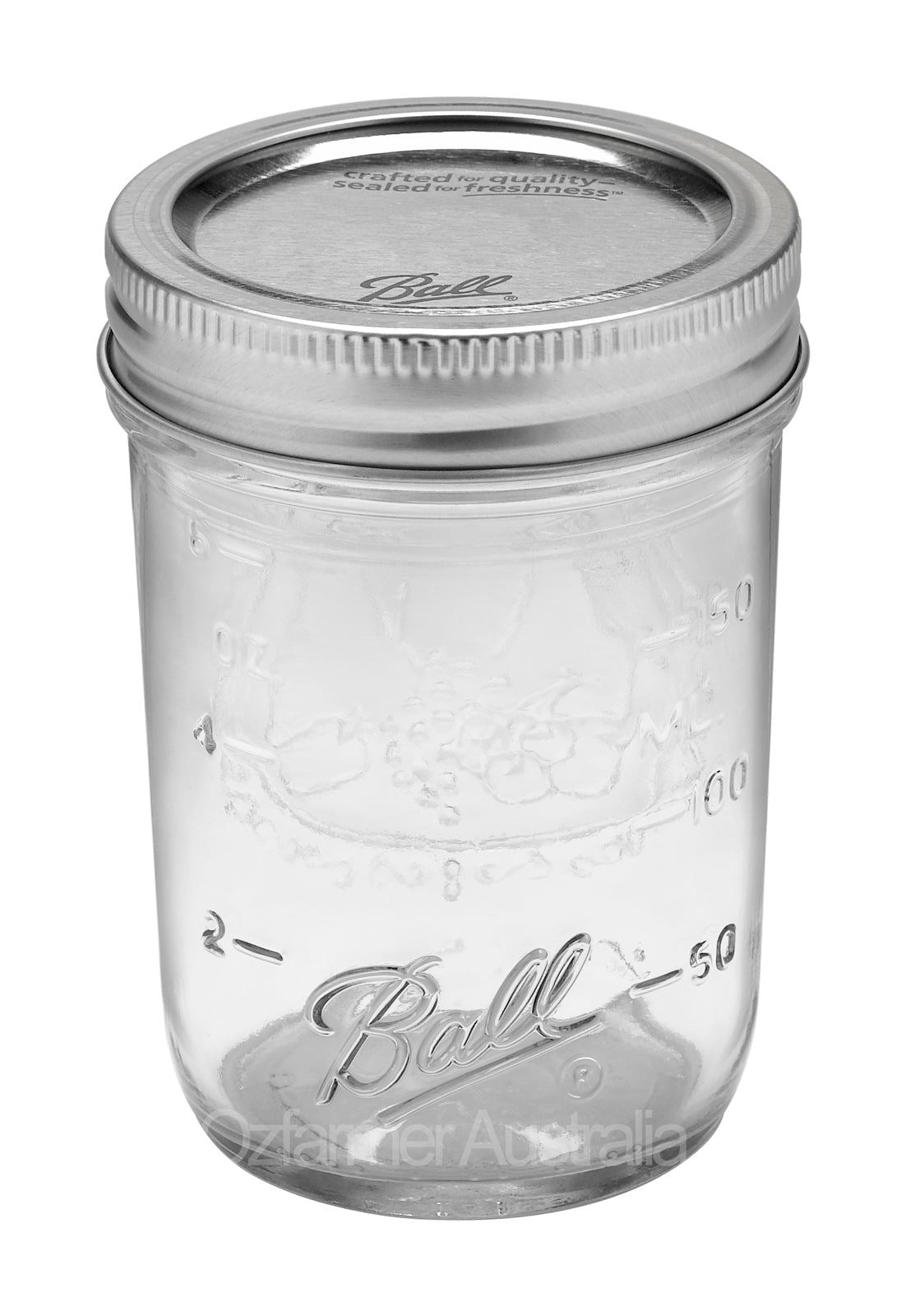 Ball Mason 8oz (240ml) Half Pint Regular Mouth Preserving Jar with Lid and Band (Single)