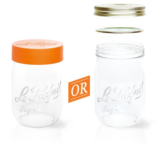 3000ml Le Parfait Storage Jar with Orange Screwtop Lid - Ball Mason Australia