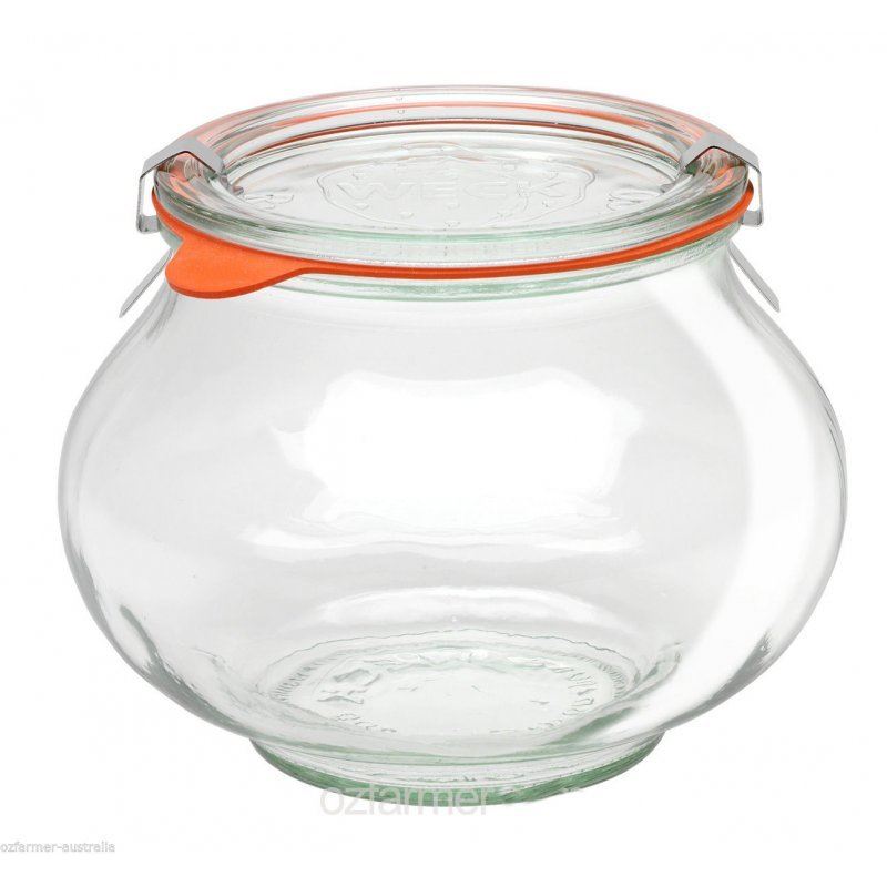 Weck 500ml Deco Preserving Jar with Seal, Lid, and Clips (Single)