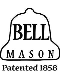Bell Mason 4oz (120ml) Smooth Jam Jelly Regular Mouth Jar with Black Non-Pop Lid (Pack of 12)