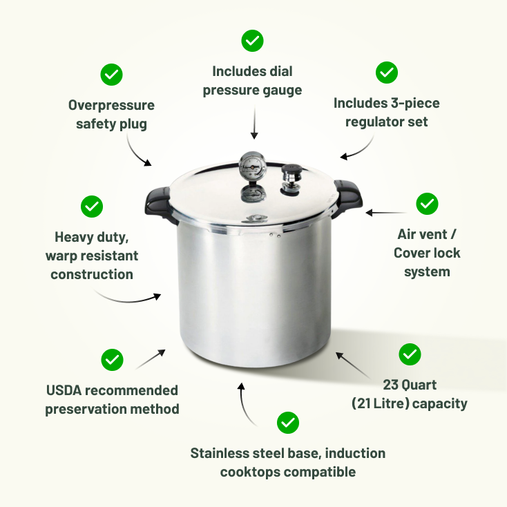 Latest Presto Model 23 Quart / 21 Litre Pressure Canner bundle with Ball Mason Jars