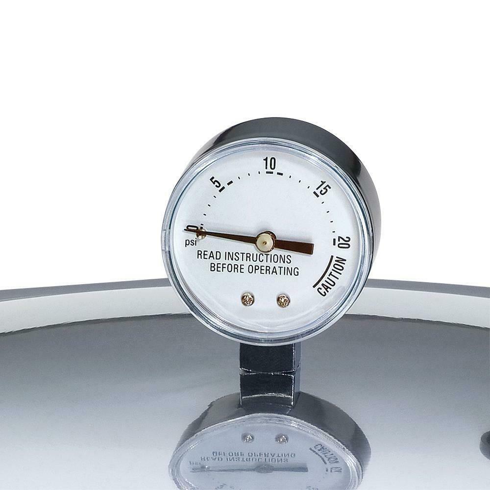Presto 23-Quart Induction Stovetop Pressure Canner with Dial Gauge & 3-Piece Regulator — Stainless Steel Base