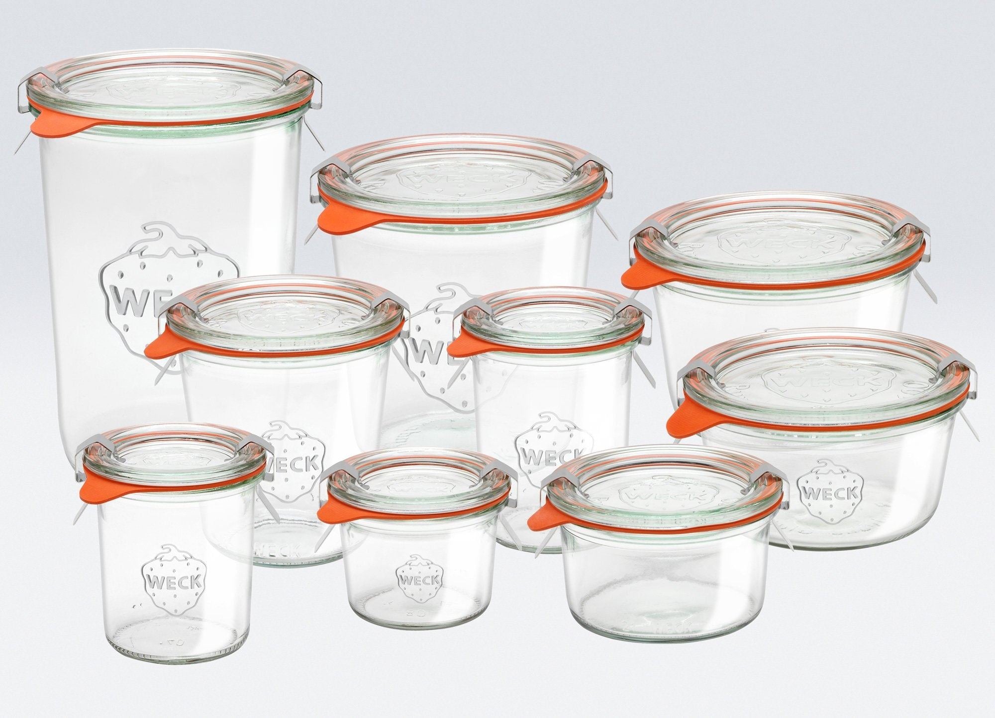 Weck 200ml Tapered Preserving Jar with Seal, Lid, and Clips (Single)