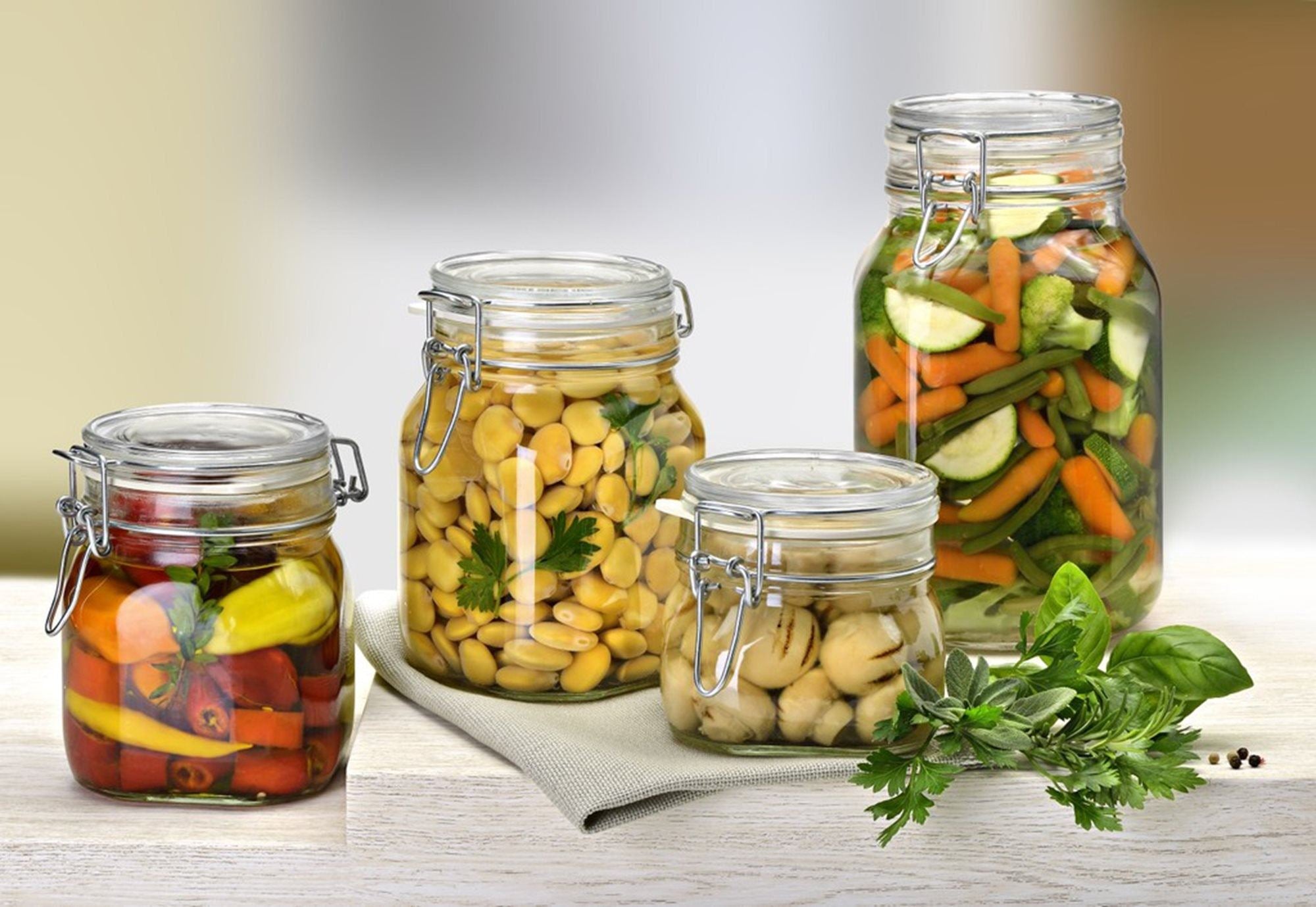 Bormioli Rocco 1000ml (1L) Fido Preserving Jar with Swing Top Lid (Single)