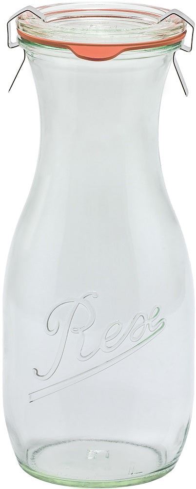 Weck Rex 500ml Juice Jar with Seal, Lid, and Clips (Single)