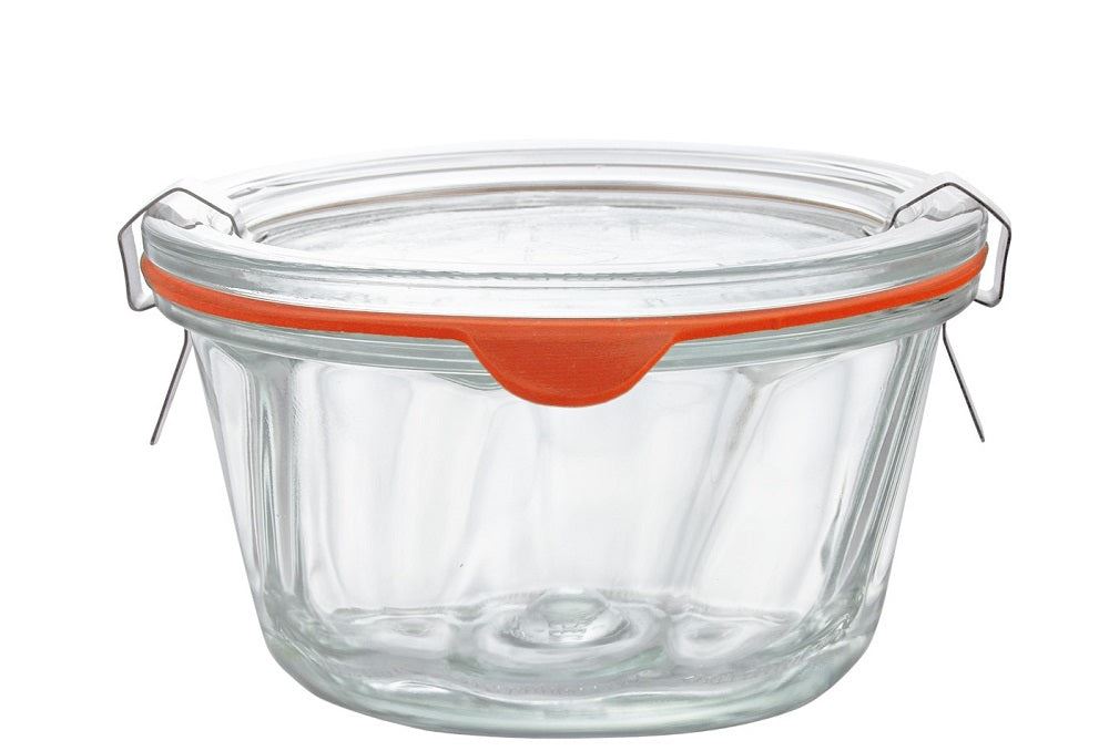 Weck 280ml Gugelhupf Bundt Cake Jar with Seal, Lid, and Clips (Single)