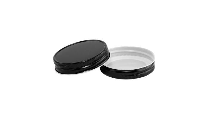 70mm CT Lid with Plastisol Liner in Black (Single)