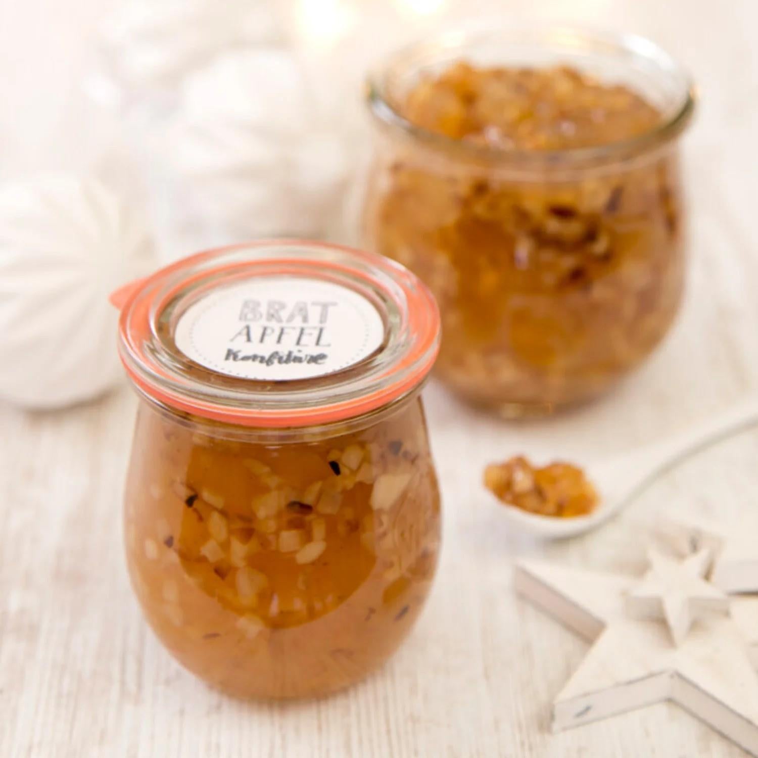 6 X 220ml WECK Tulip Jar COMPLETE - Ball Mason Australia