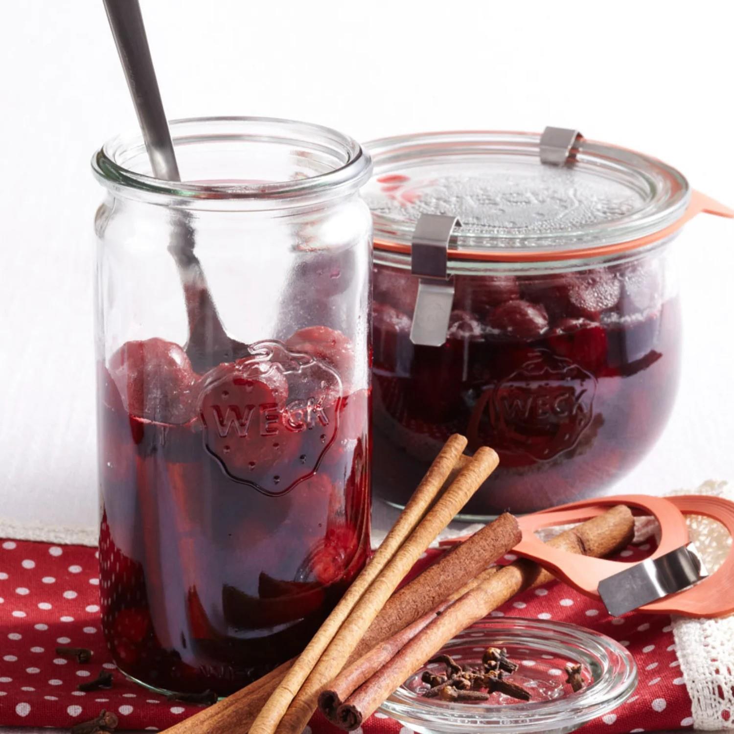 6 X 340ml WECK Cylinder Jar COMPLETE - Ball Mason Australia