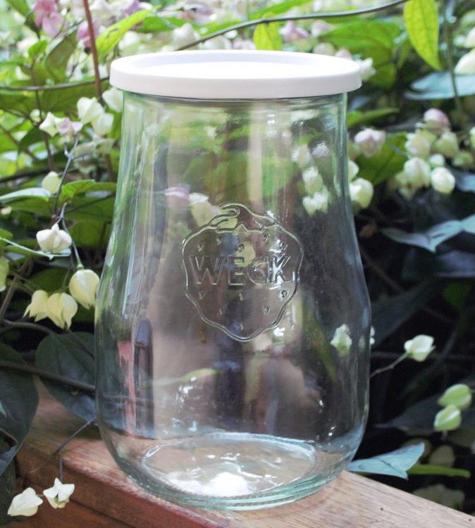 Weck 1750ml (1.75L) Tulip Preserving Jar with White Storage Lid (Single)