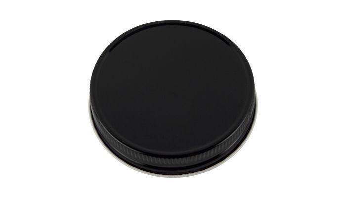 70mm CT Lid with Plastisol Liner in Black (Single) - Ball Mason Australia