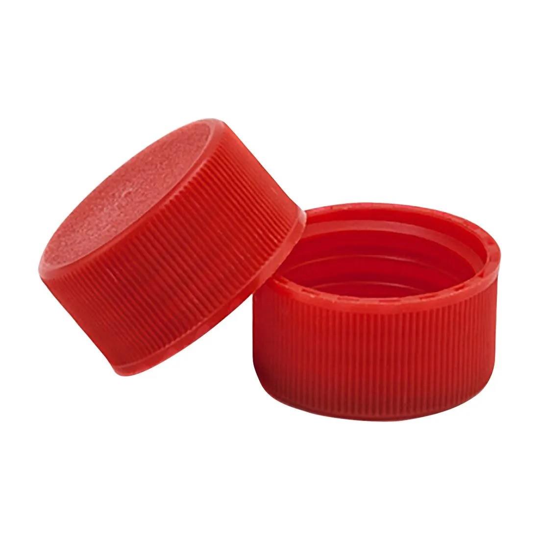 24mm Matt Plastic Lid with Liner in Red - Suits Woozy Bottles (Single)