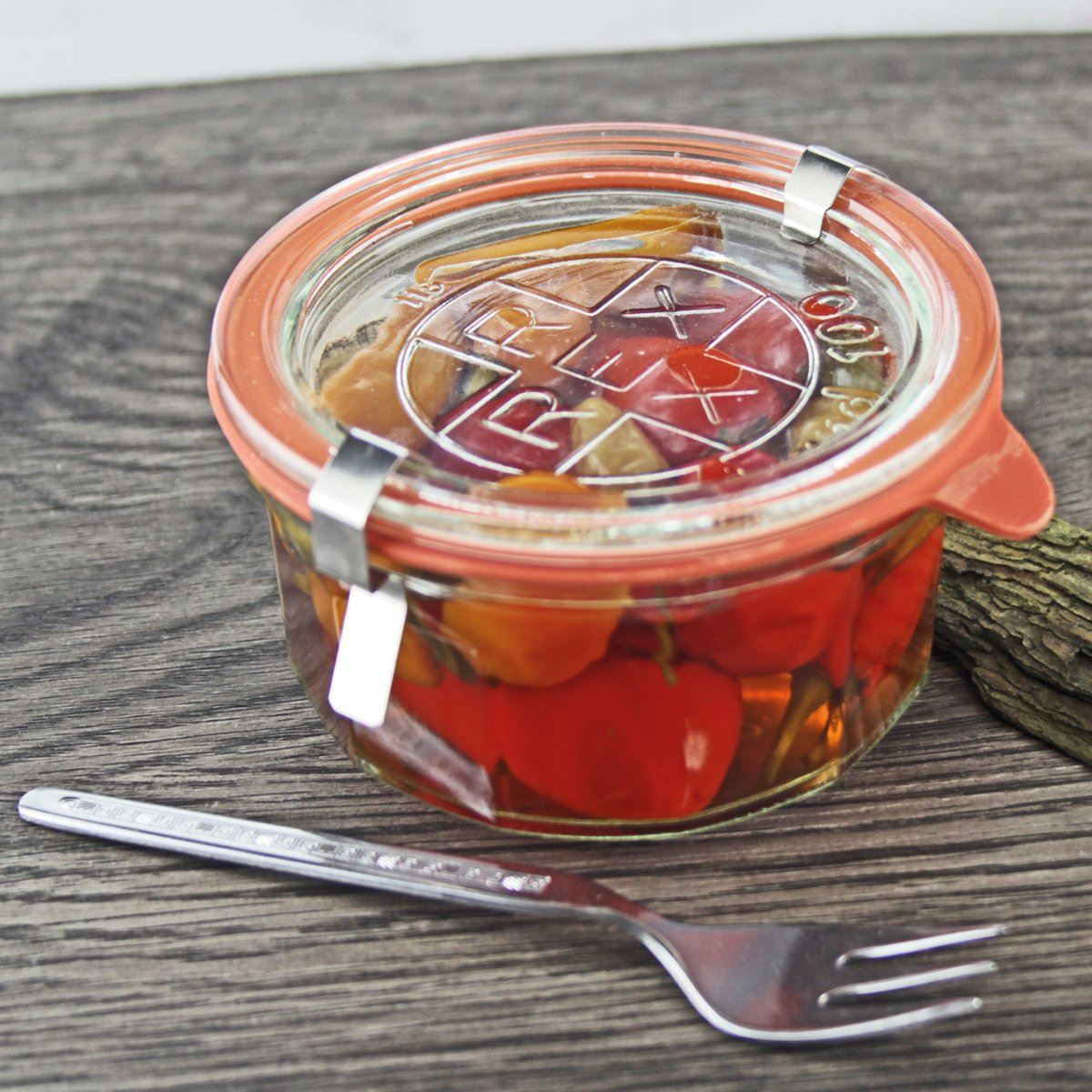 Weck Rex 370ml Tapered Preserving Jar with Seal, Lid, and Clips (Single)