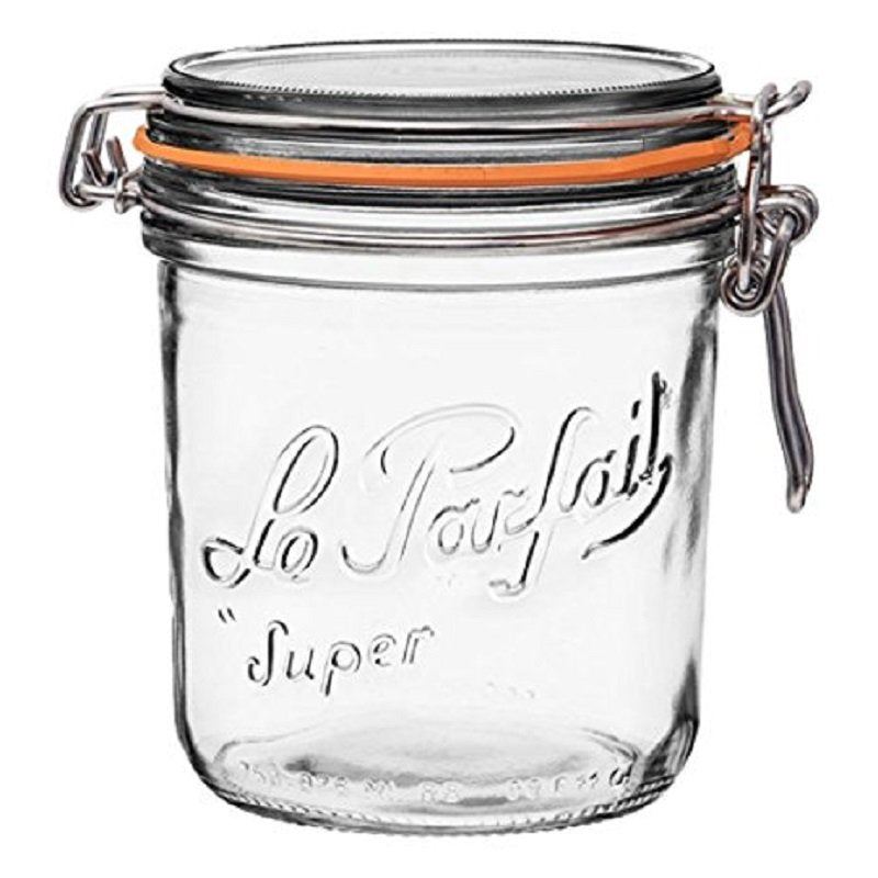 Le Parfait Super, outlet Hinged-Glass Jars (4+1)