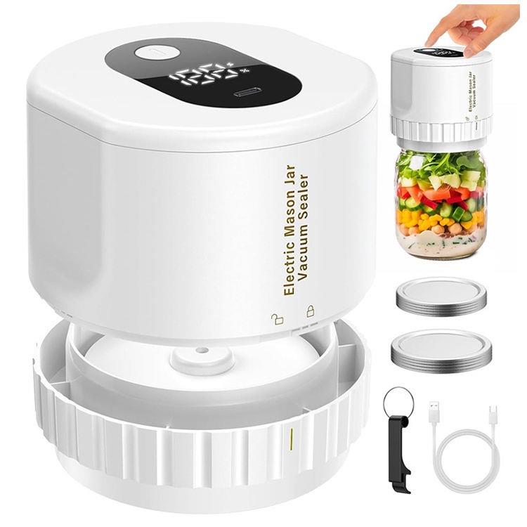 Cordless Electric Mason Jar Vacuum Sealer Kit – Regular & Wide Mouth