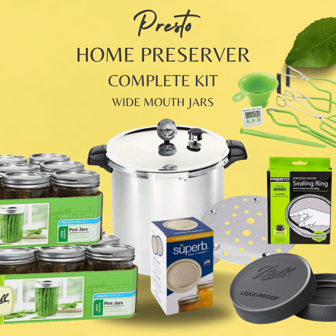 Complete Presto Kit for Home Preservers – Wide Mouth Jars - Ball Mason Australia