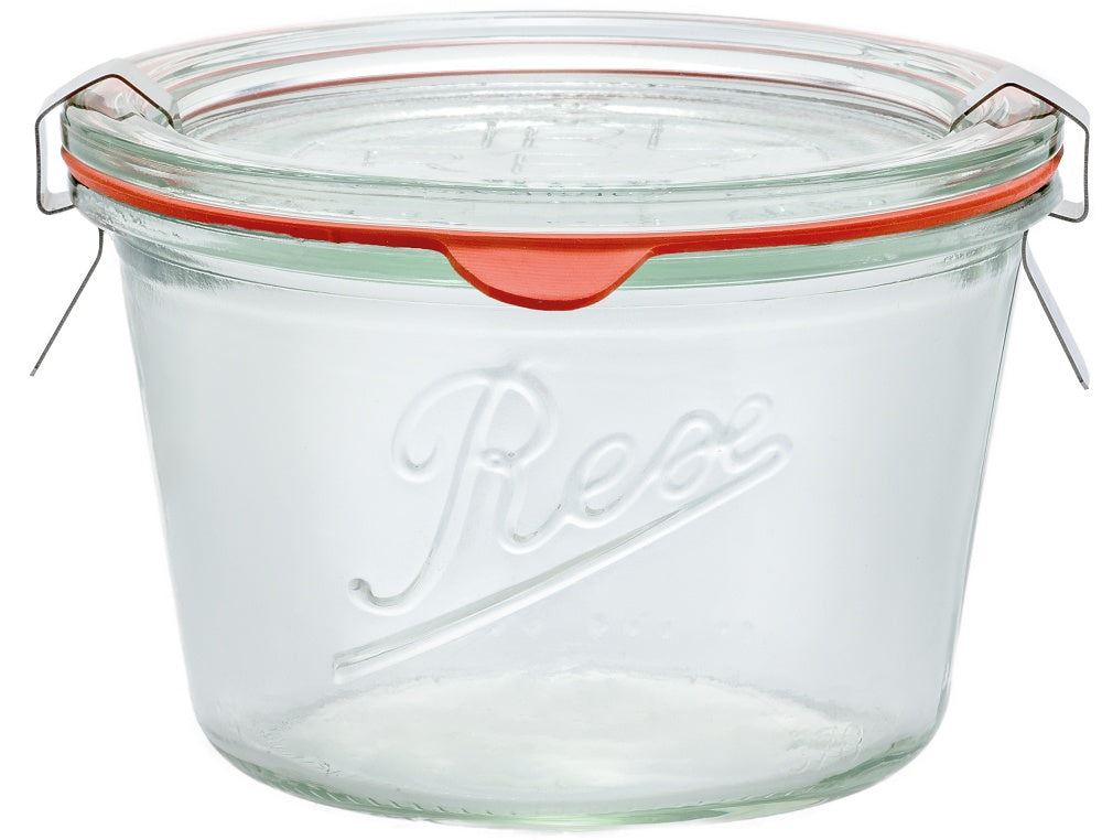 Weck Rex 370ml Tapered Preserving Jar with Seal, Lid, and Clips (Single)