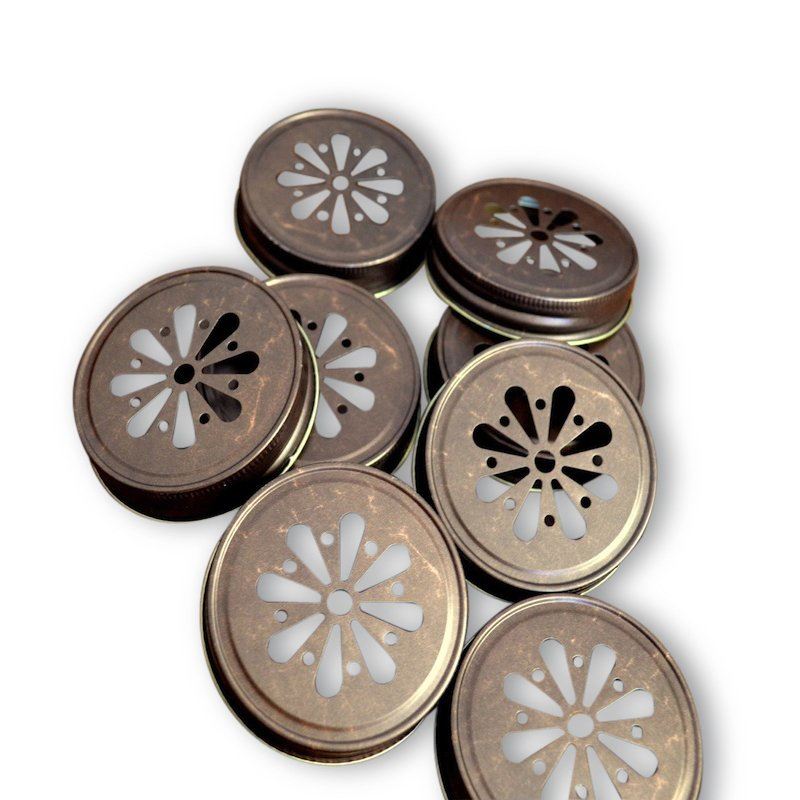 Lid Daisy Antique Gold Top USA Made - Ball Mason Australia