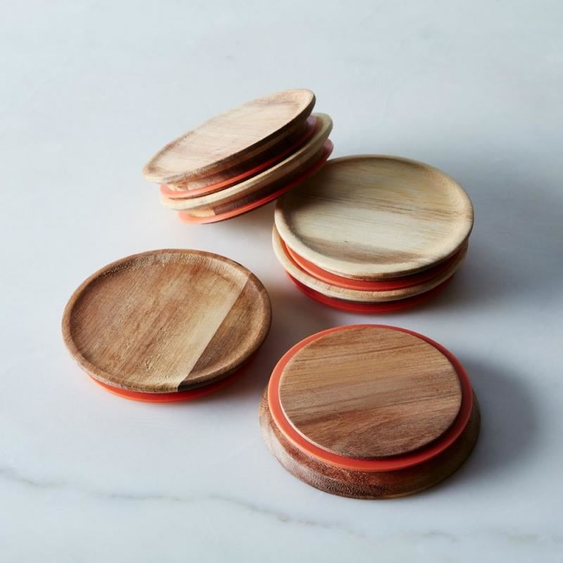 Medium Wooden Lids with Seal to Suit Weck Jars Multi Pack 12 - Ball Mason Australia