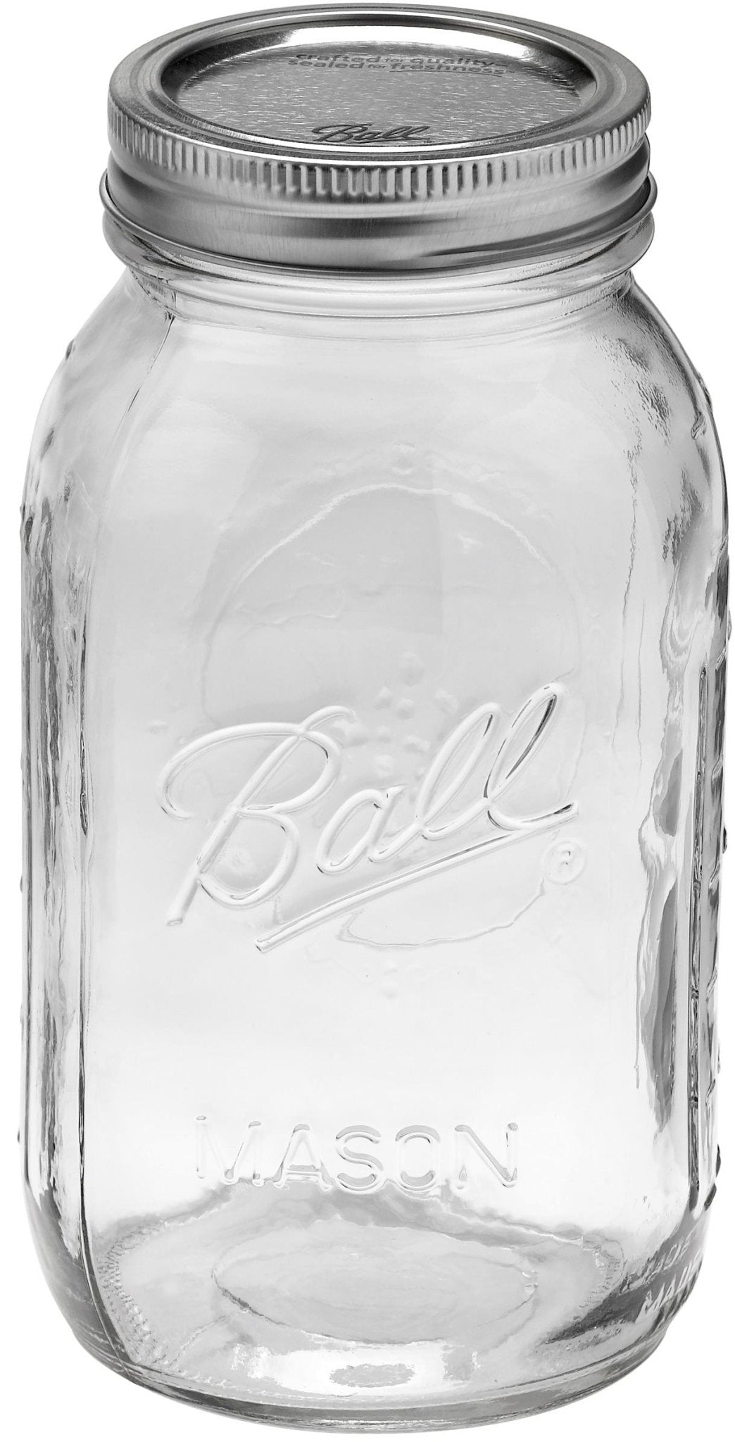 Quart REGULAR Mouth Glass Jar and BPA Free Lid Ball Mason - SINGLE - Ball Mason Australia