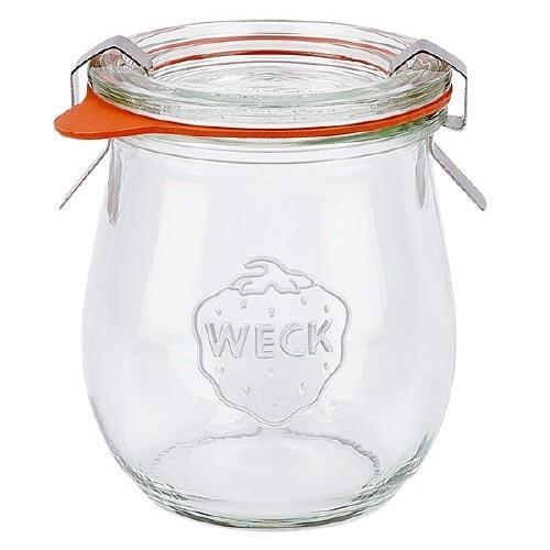 Weck 220ml Tulip Preserving Jar with Seal, Lid, and Clips (Single) - Ball Mason Australia