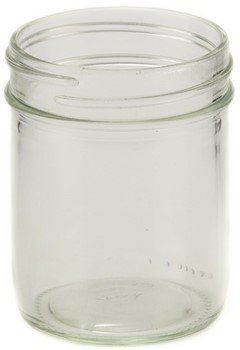 12 x Bell 8oz Half Pint Straight Sided Jars with BLACK Lid Non Pop /non High Heat - Ball Mason Australia