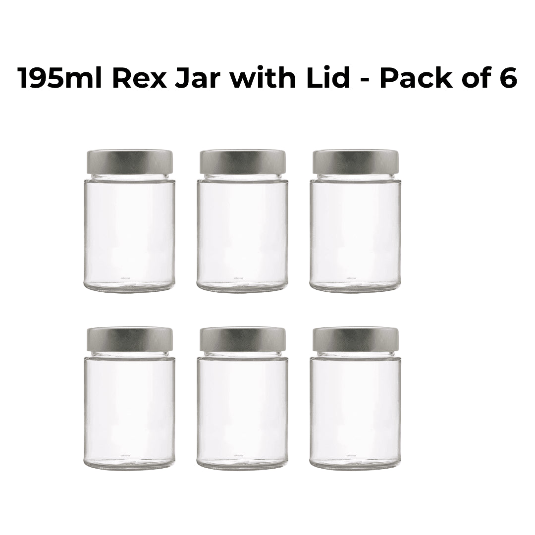 195ml Rex Jar with Lid - Pack of 6 - Ball Mason Australia
