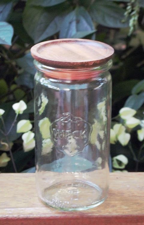 340ml Cylinder Jar with wooden lid - Ball Mason Australia