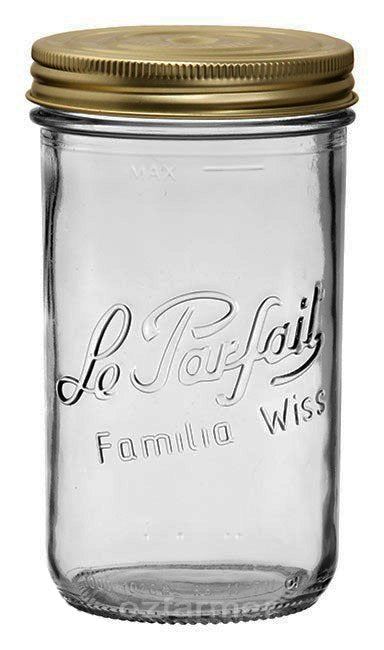 6 x 1000ml (100mm lid) Le Parfait Familia Wiss Preserving Mason Jars - Ball Mason Australia