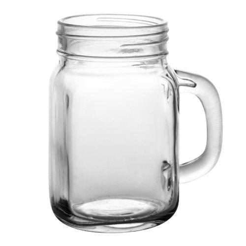 6 x 20oz 590ml Handle Jars / Beer / Moonshine Glass Mugs Regular Mouth Includes FREE Stainless Straws - Ball Mason Australia