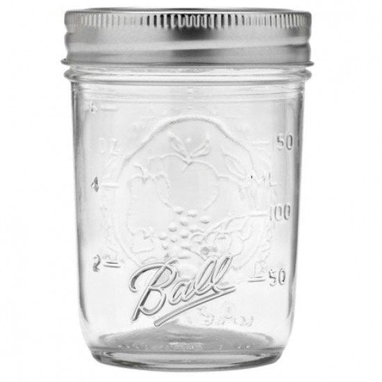6 X Half Pint 8oz Regular Mouth Jar and Lid Ball Mason - Ball Mason Australia