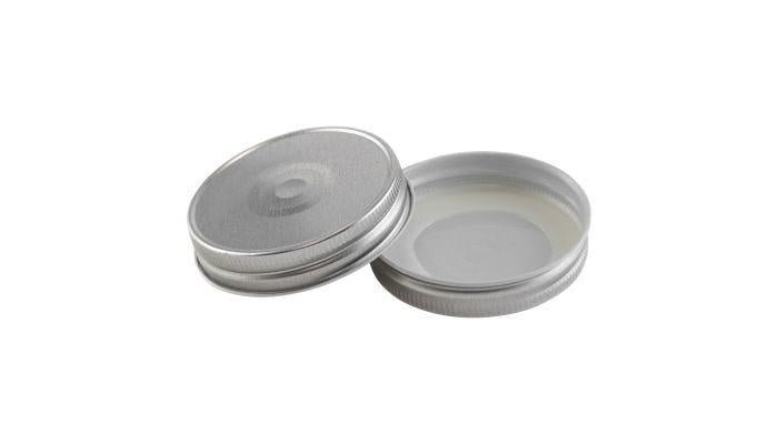 70mm SCREW TOP Lid with Hi - Heat Plastisol and safety button SILVER - Ball Mason Australia