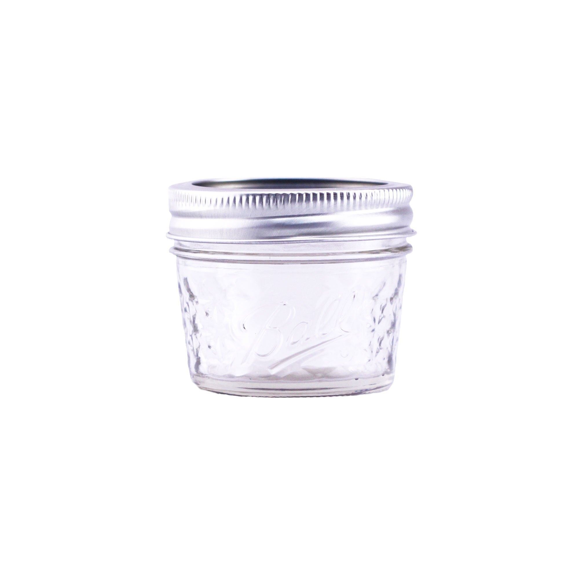 4oz Quilted Jam Jar and Lid Ball Mason SINGLE