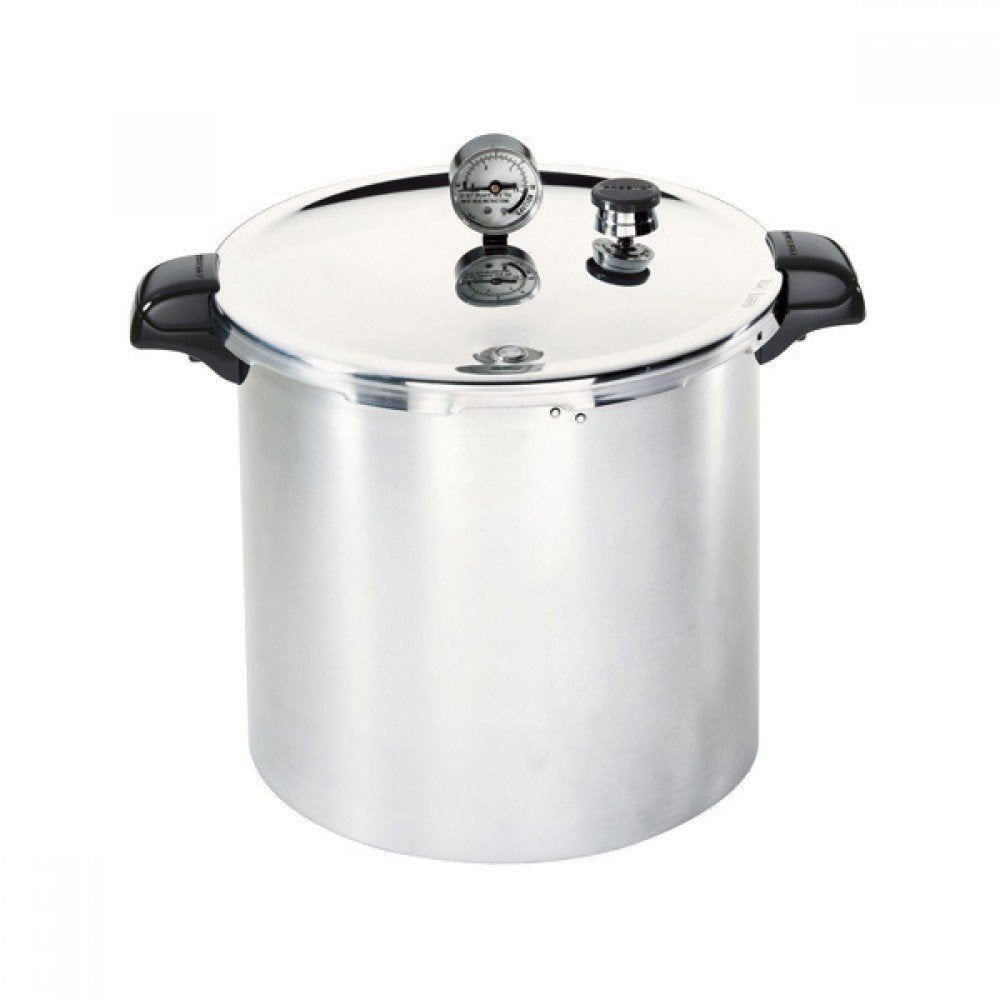 Presto 23 Quart / 21 Litre Pressure Canner WITH Stainless Steel Base and includes Bonus 3 Piece Regulator