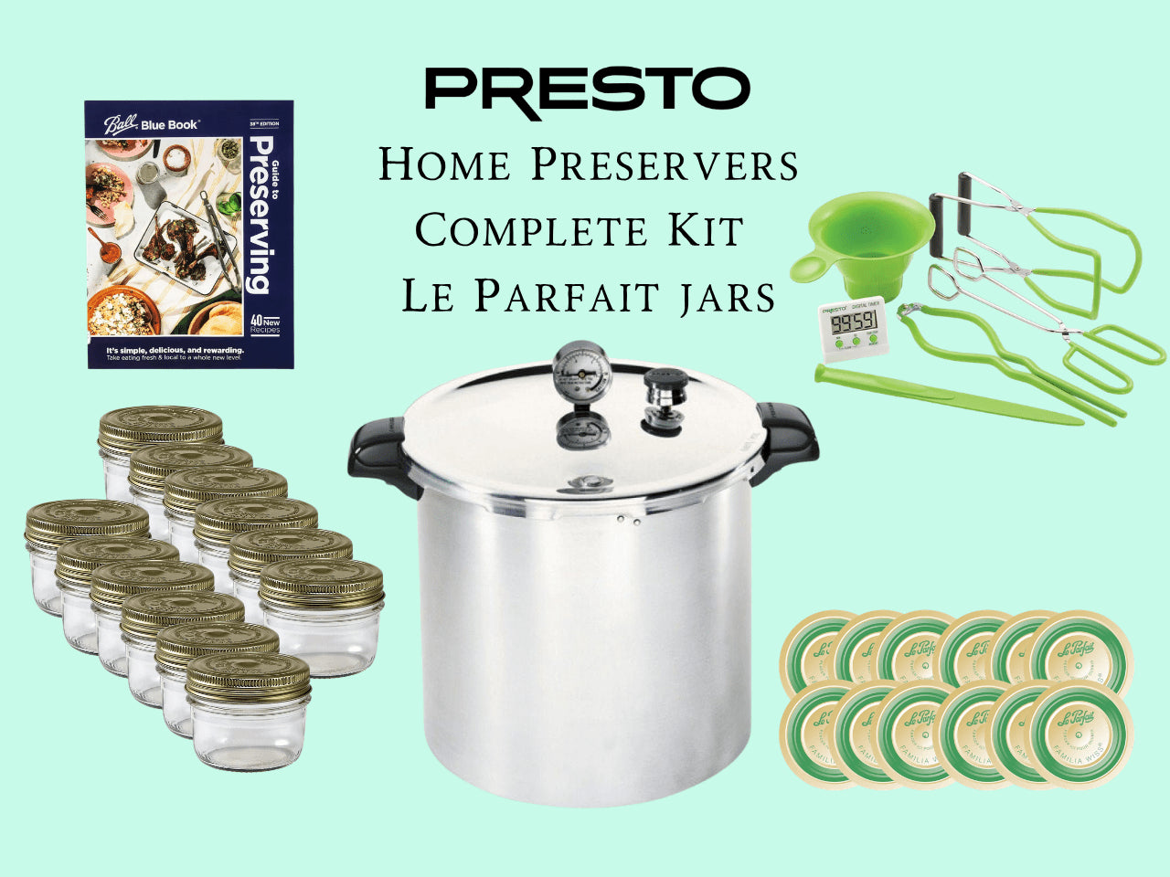 Complete Presto Kit for Home Preservers – Le Parfait Jars - Ball Mason Australia