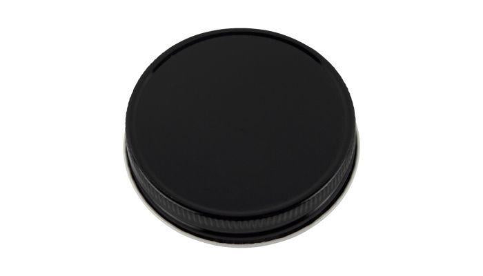 70mm CT Lid with Plastisol Liner in Black (Single)