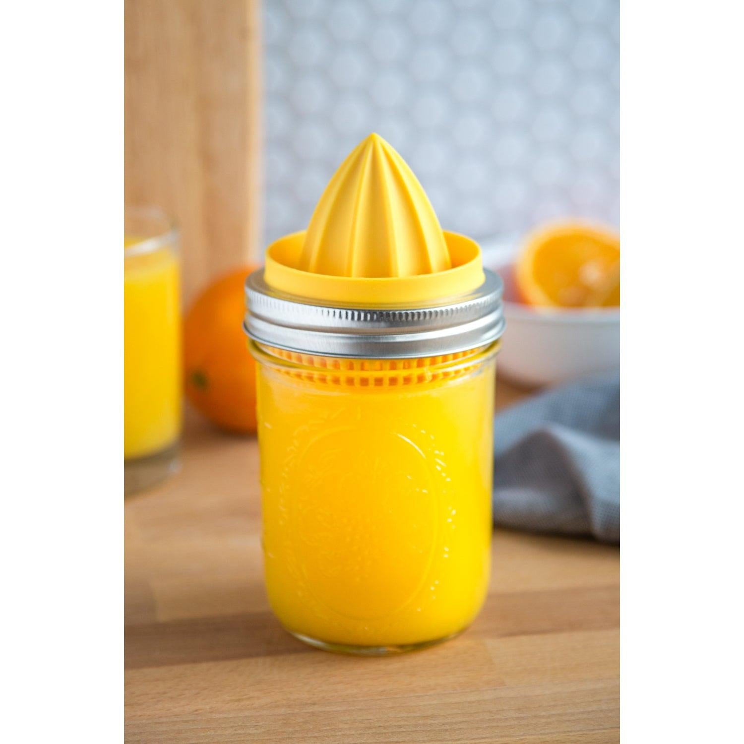 Juicer Lid For Wide Mouth Mason Jars, Yellow - Ball Mason Australia