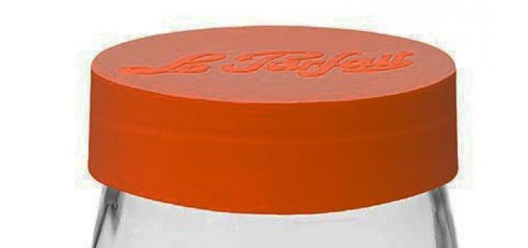 Large 100mm ORANGE Screwtop Lid to suit Le Parfait storage jars - LID only Jar not included - Ball Mason Australia