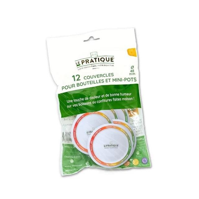 Le Pratique 48mm twist top caps (packet of 12) - Ball Mason Australia