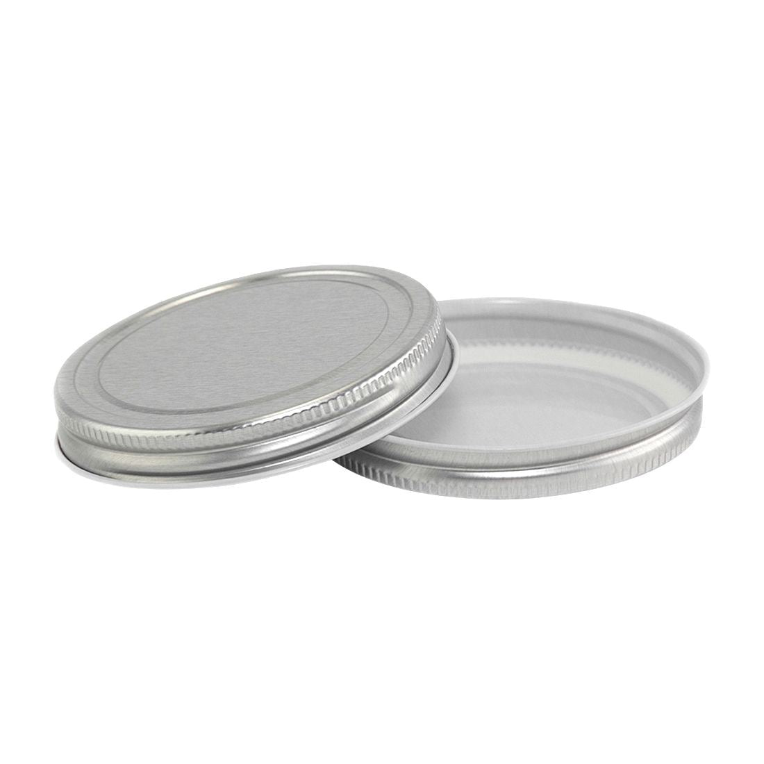 Lid One Piece 70mm 70/400 Shallow Lid SILVER - Ball Mason Australia