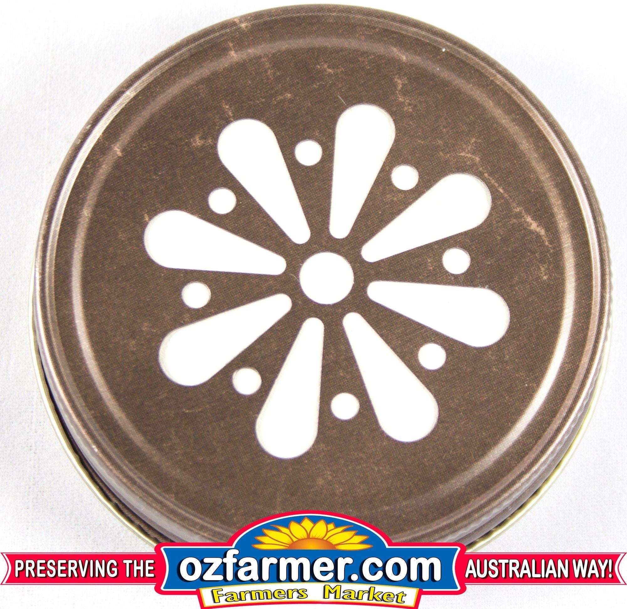 Rustic Bronze Daisy Mason Lid - Ball Mason Australia